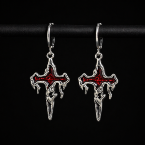 Gothic Red Cross (Pair)