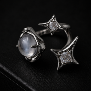 Moon & Star Ring (Adjustable)